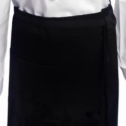 Serveringsförkläde Midjehöjd Svart