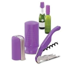 Startset För Vin Och Champagne Lila