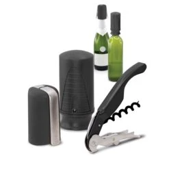 Startset För Vin Och Champagne Svart